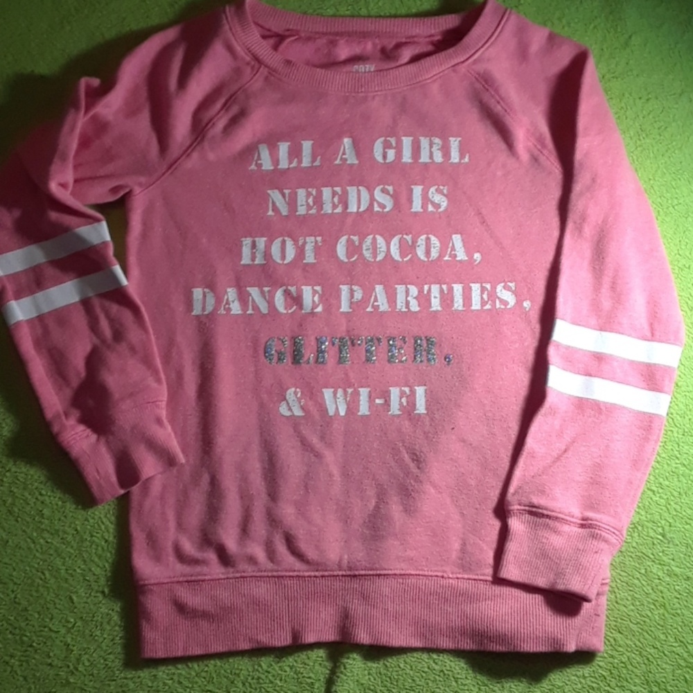 Girls long sleeve sweat type shirt